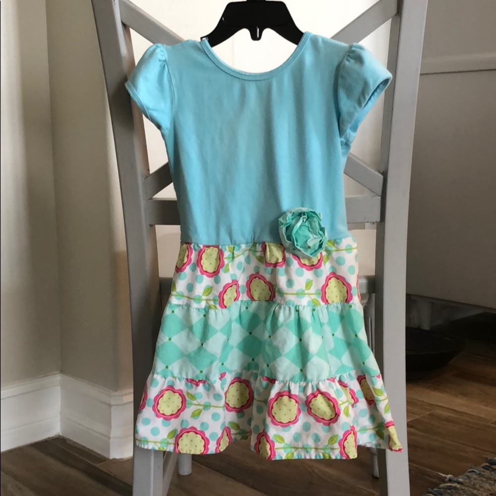Blue cotton dress